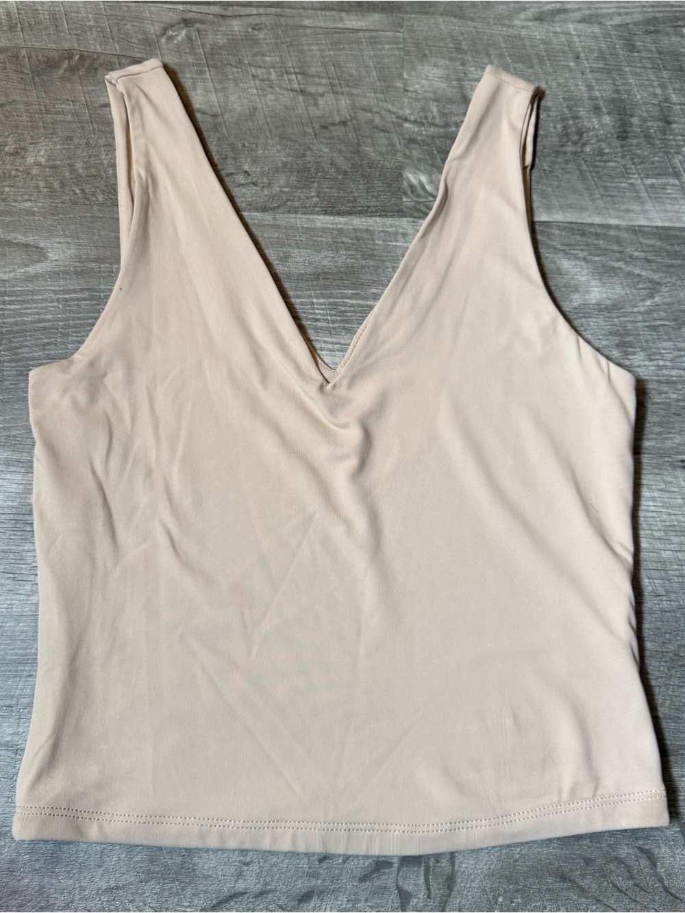 Olive & Oak V-Neck Sleeveless Tank Top - Light Beige